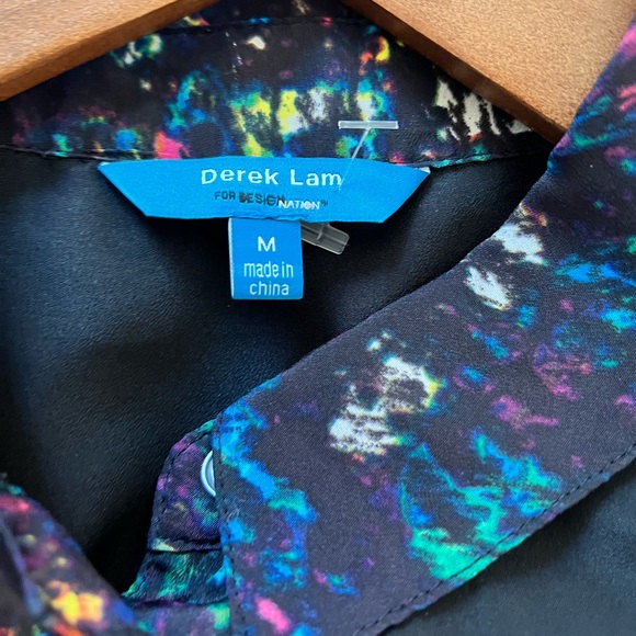 NWOT Derek Lam for Design Colorful Button Down Blouse - Picture 9 of 10